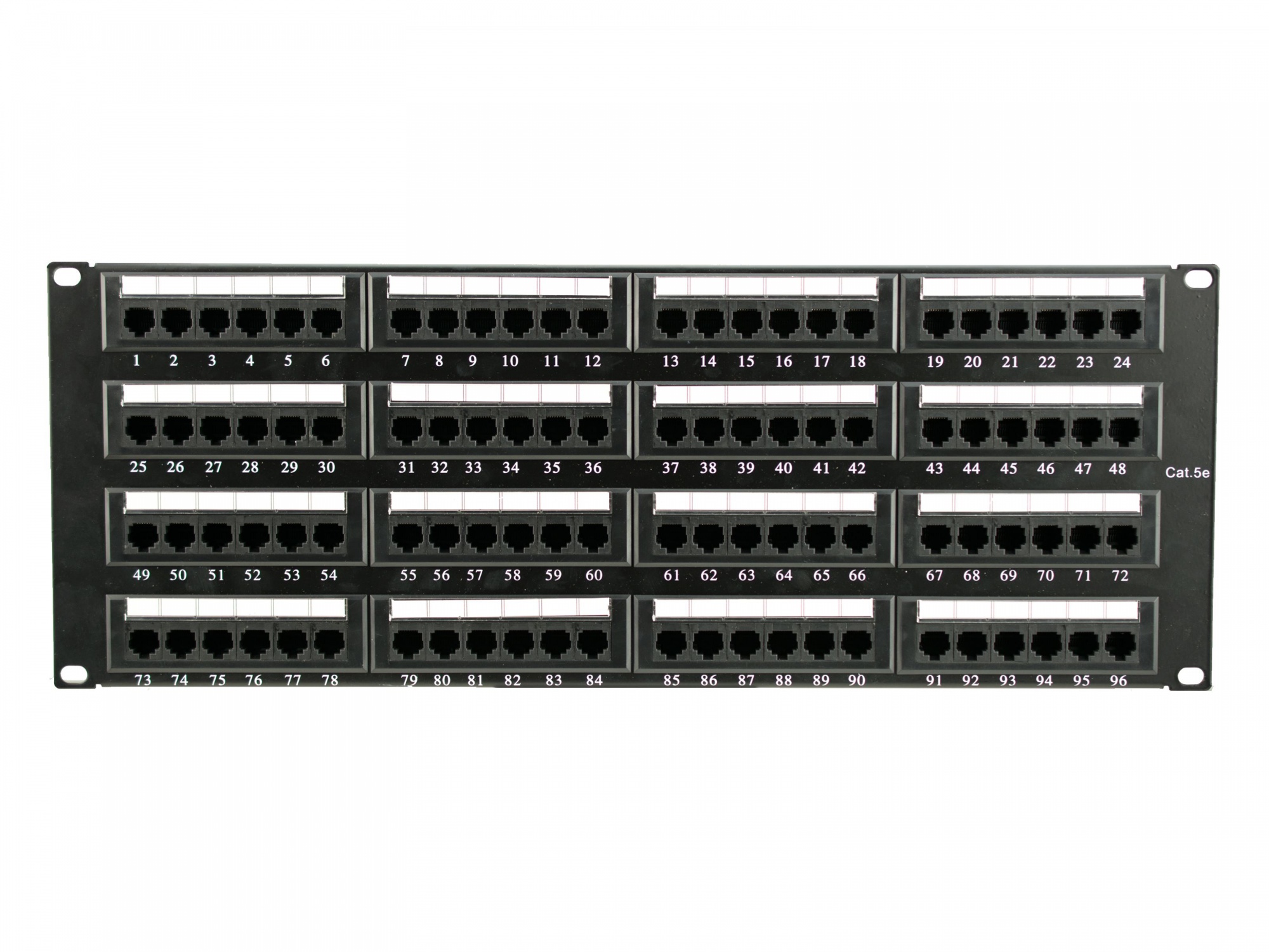 24 Port CAT6A/CAT5E Network Patch Panel 1U 19 Inch Blank Cable Management Telecom Parts for Communication Rack