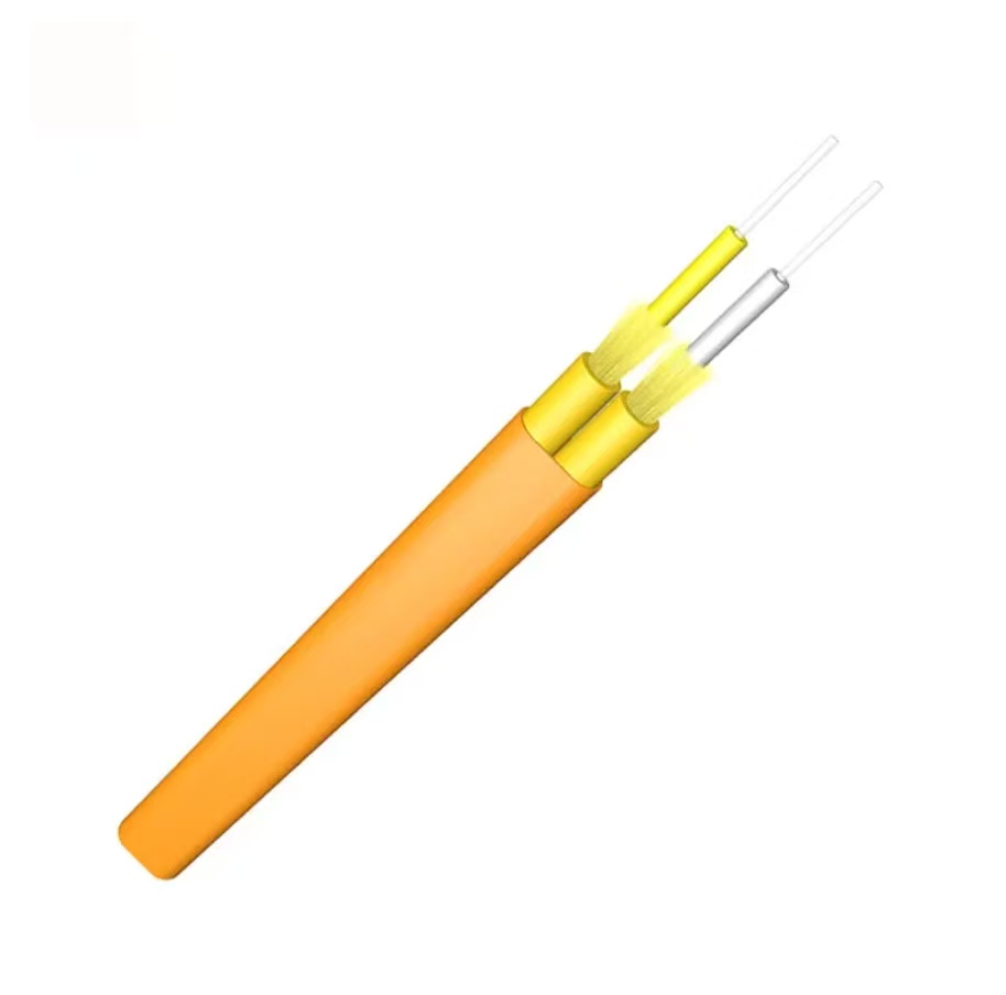 GJFJBV Indoor Flat Duplex Tight buffer Fibers with Aramid yarns Fiber Optic Cable