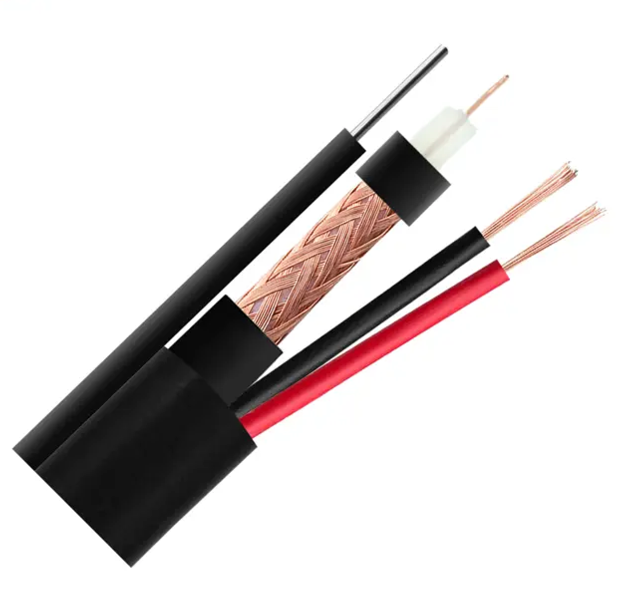 Outdoor Messenger RG59 B/U + 2C0.75 Common 75Ohm CCTV coaxial Cable