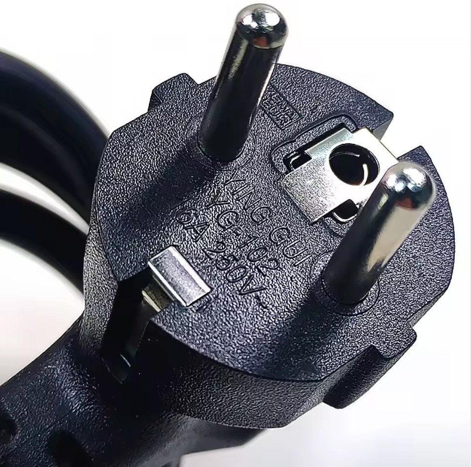 1.5M 1.8M Black High Quality EU Power Cord with Copper for Laptop Desktop Computer Power Cable