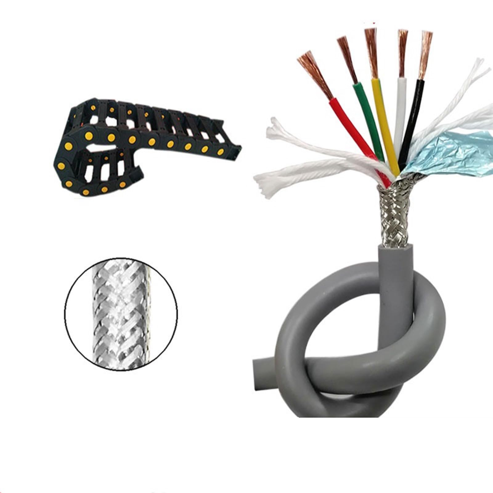 High Flexible Multicores TRVV Electric Cable Stranded Copper Drag Chain Towline Cable Electrical Wire