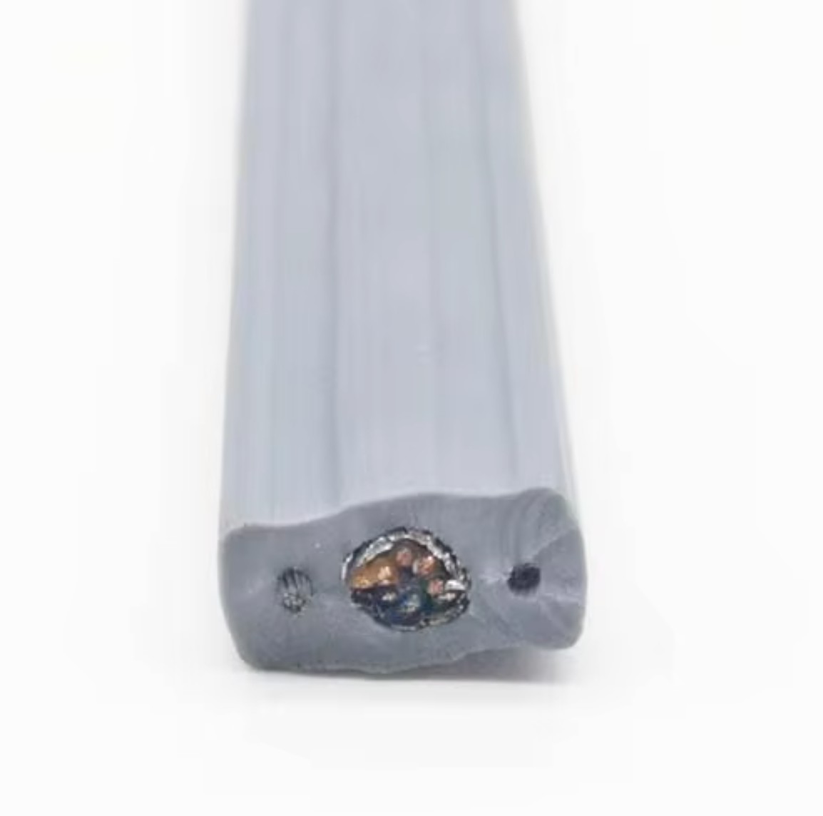 CAT5E CAT6 Flat Traveling Elevator Cable with Power Wire Copper Conductor with PVC Insulation 300V Low Voltage