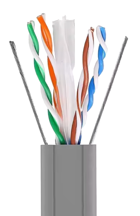 CAT6 Flat Traveling Elevator Cable with Power Wire 
