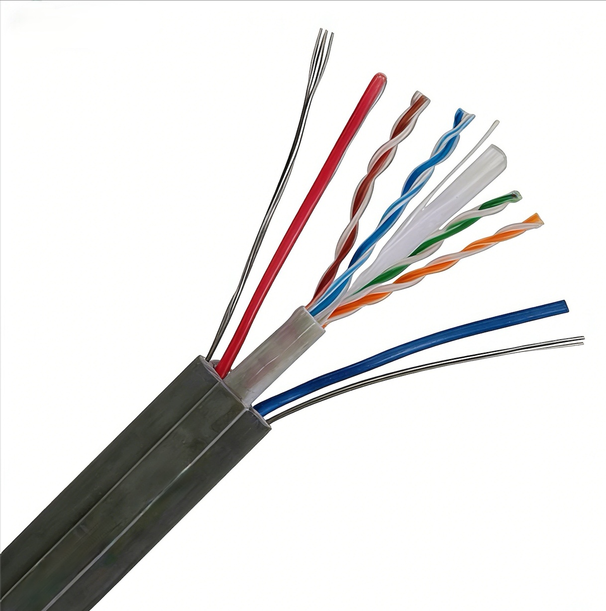 CAT6 Flat Traveling Elevator Cable with Power Wire 