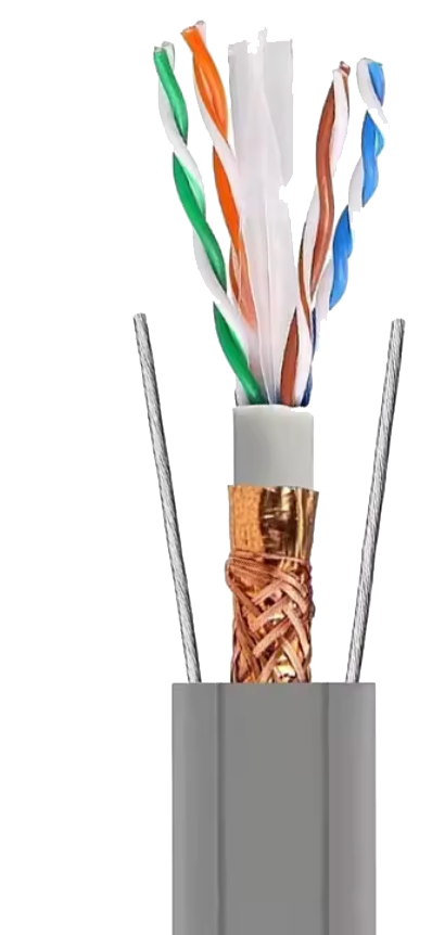 CAT6 Flat Traveling Elevator Cable with Power Wire 