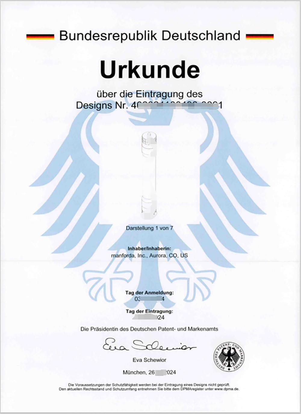German Appearance Certificate