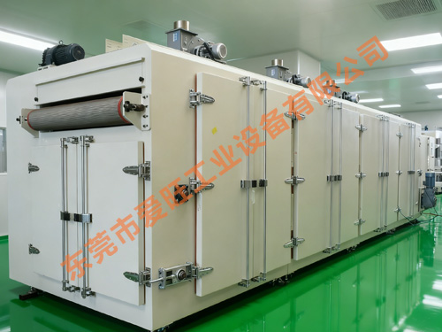 三层隧道式烘干炉,隧道炉烘干线用于活性碳滤纸去除水份