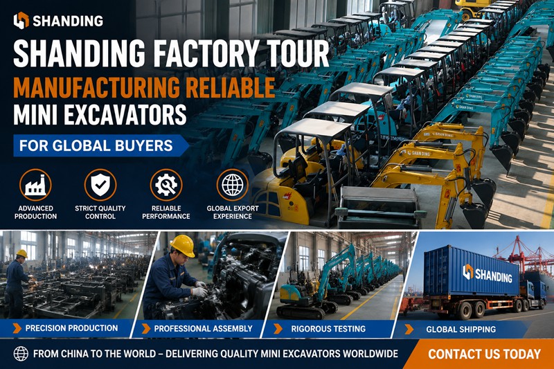 SHANDING Factory Tour: Manufacturing Reliable Mini Excavators for Global Buyers