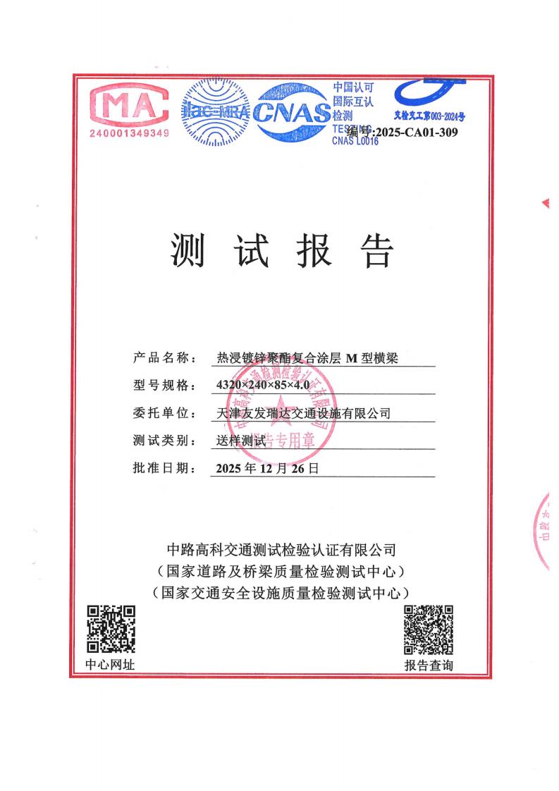 喷塑两波4.0M型板检测报告