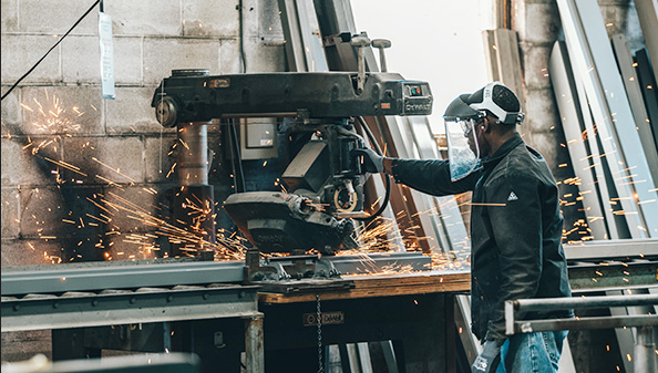 Electric welding is used by Eric