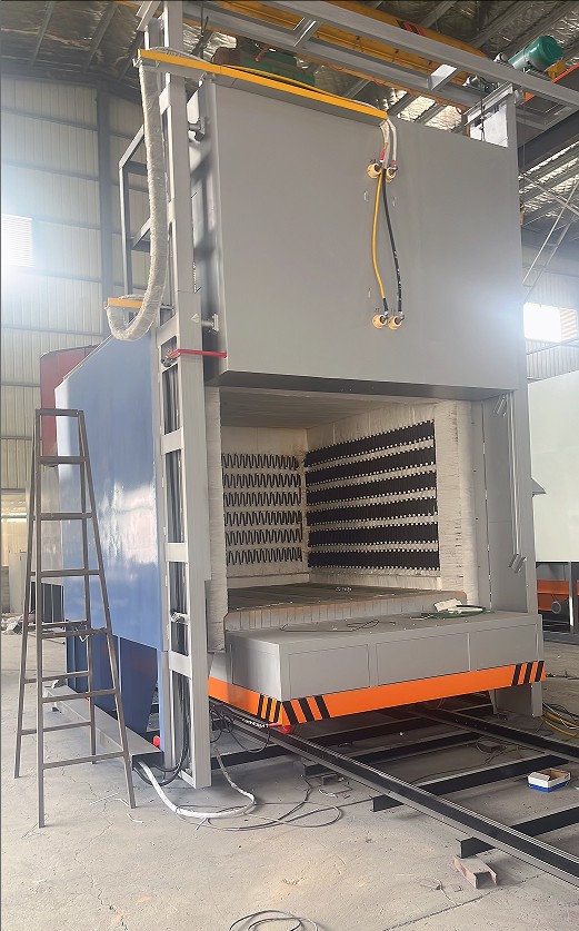 Enviamos um forno de lareira móvel de 2000 mm x 2000 mm x 1500 mm.