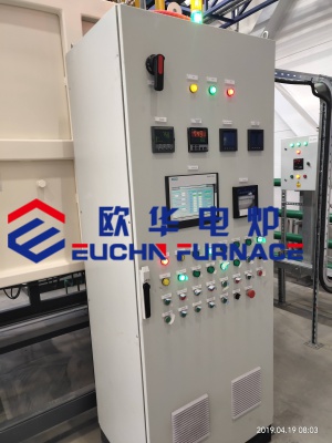 Controle elétrico do forno de têmpera