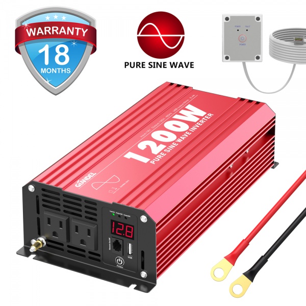 OURED1200WPureSineWavePowerInverter（RED）