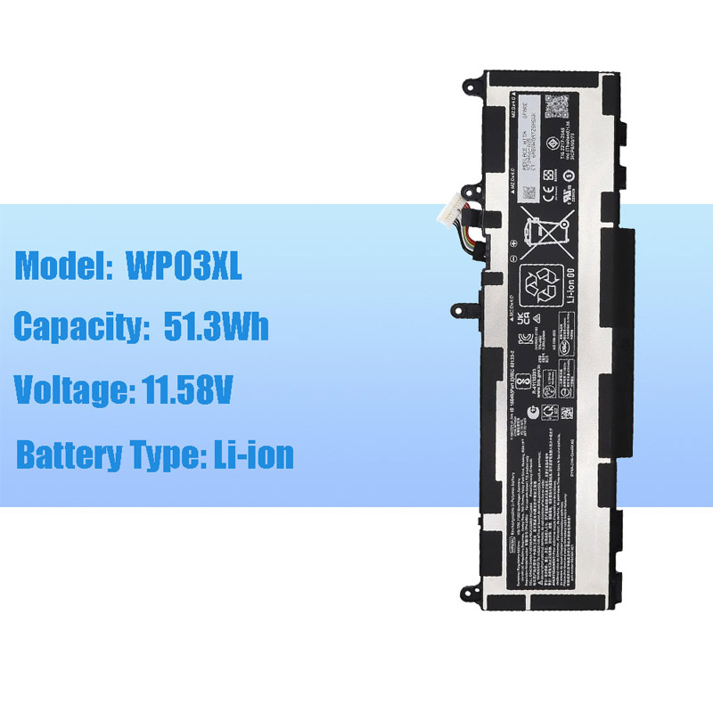 WP03XL Laptop Battery for HP EliteBook 830 835 840 845 860 865 G9 835 840 845 860 865 G10 EliteBook x360 1040 G9 G10 Series M73466-005 M64305-421 HSTNN-LB8W HSTNN-OB2J L78555-005