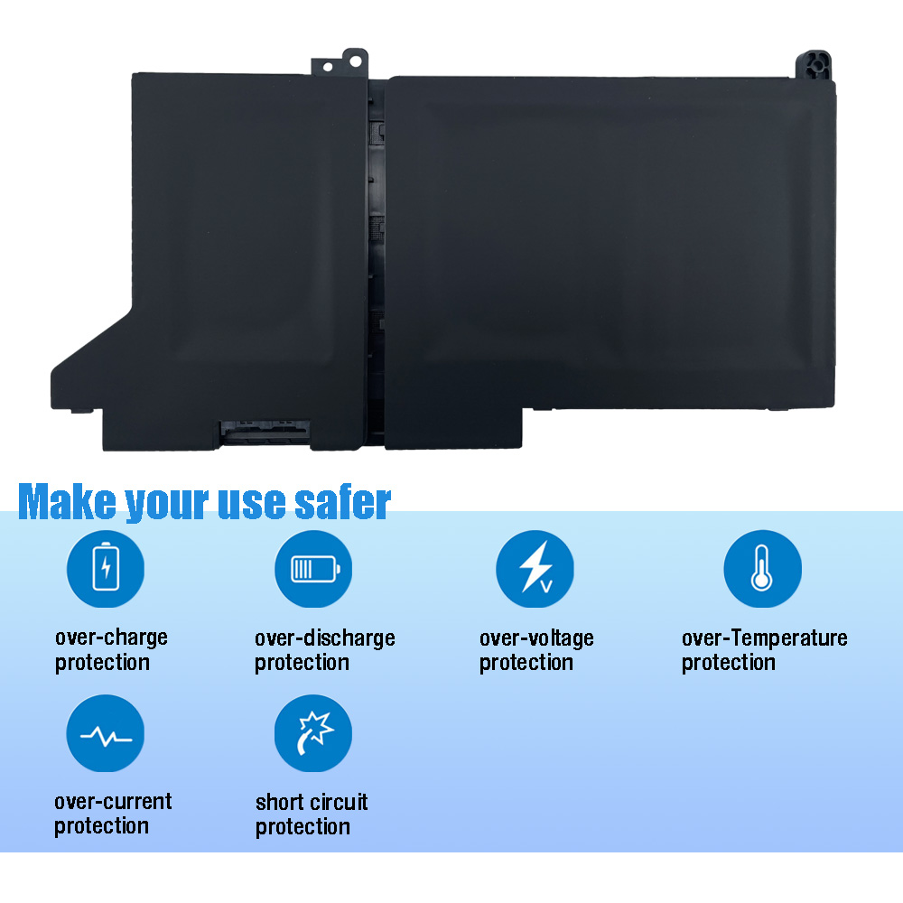 42Wh DJ1J0 Battery Replacement for Dell Latitude 12 7280 7290 E7280 E7290 13 7380 7390 E7380 E7390 14 7480 7490 E7480 E7490 Series Laptop P28S P28S001 C27RW PGFX4 ONFOH K8X0T 11.4V 3Cell