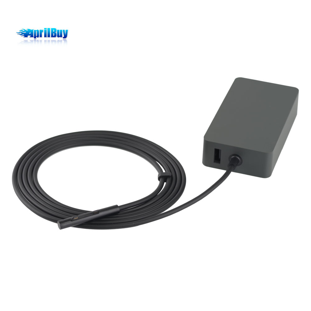 Pro Charger 44W 15V 2.58A Power Supply Compatible with Microsoft Surface Pro 6 Pro 5 Fits Model 1796 1800 Power Cord with 5V 1A USB Charging Port