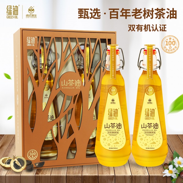 绿油百年老树茶油500mlx2
