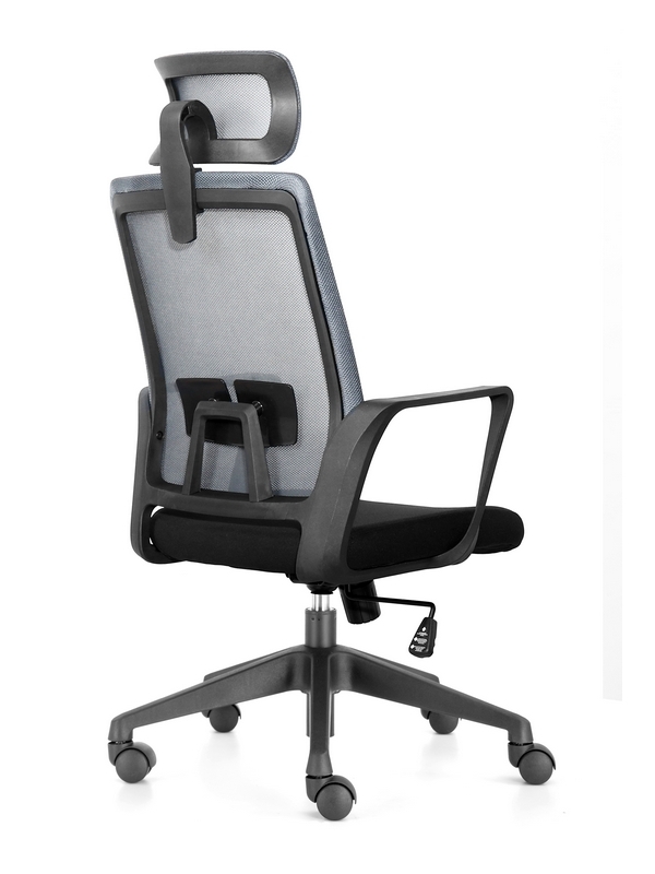 856 Gray back black seat