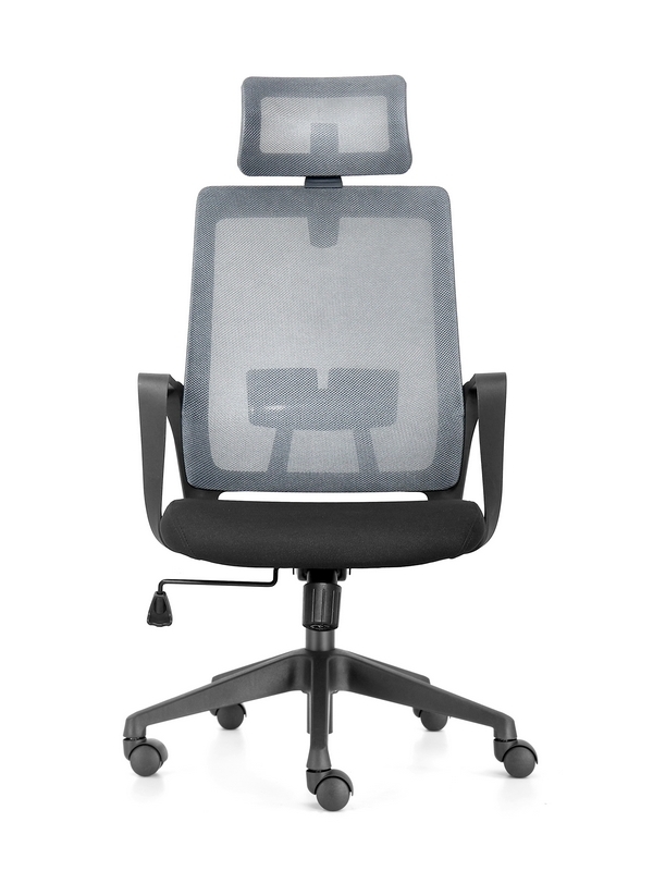 856 Gray back black seat