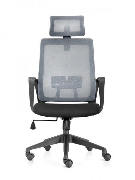 856 Gray back black seat