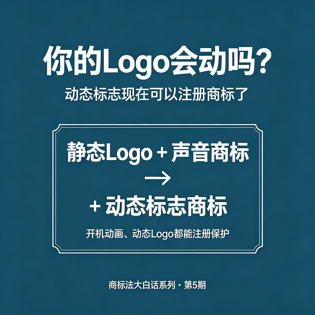 你的 Logo 会动吗？现在能注册成商标了