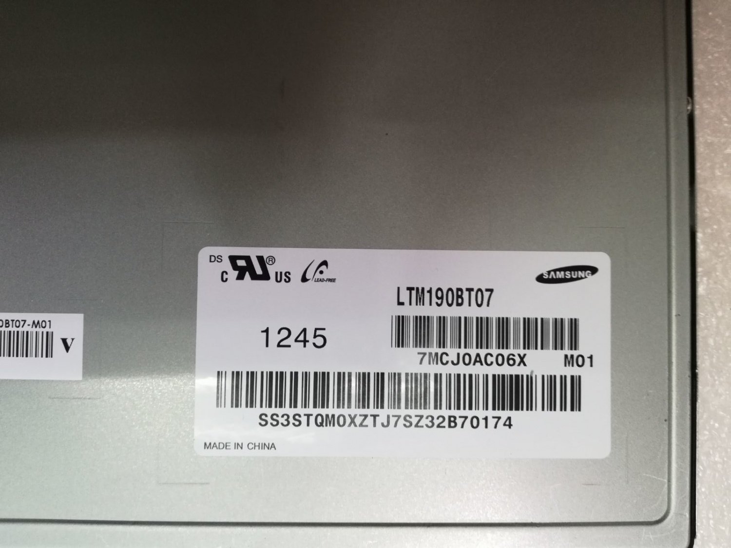 LTM190BT07 SAMSUNG LCD Panel