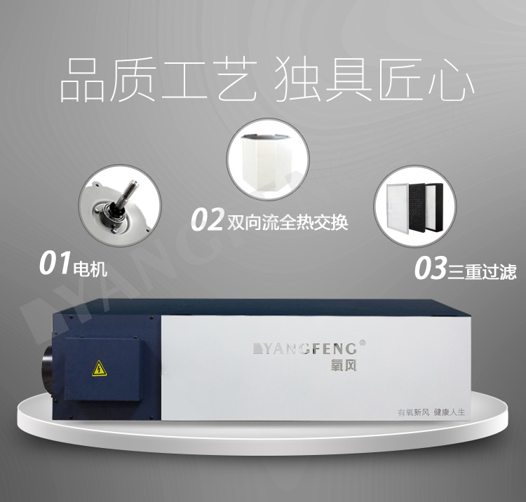 氧风中央吊顶全热交换新风系统机管道式除甲醛雾霾换气空气净化器