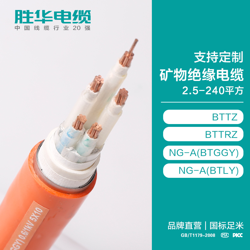 益达注册RTTZ/BBTRZ/NG-A/BTLY矿物质绝缘铜芯电缆