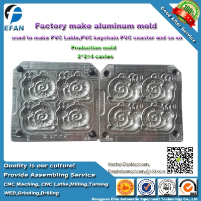 PVC Cartoon Snail Keychain/Label Aluminum Mold Used on PVC Dispensing Machine