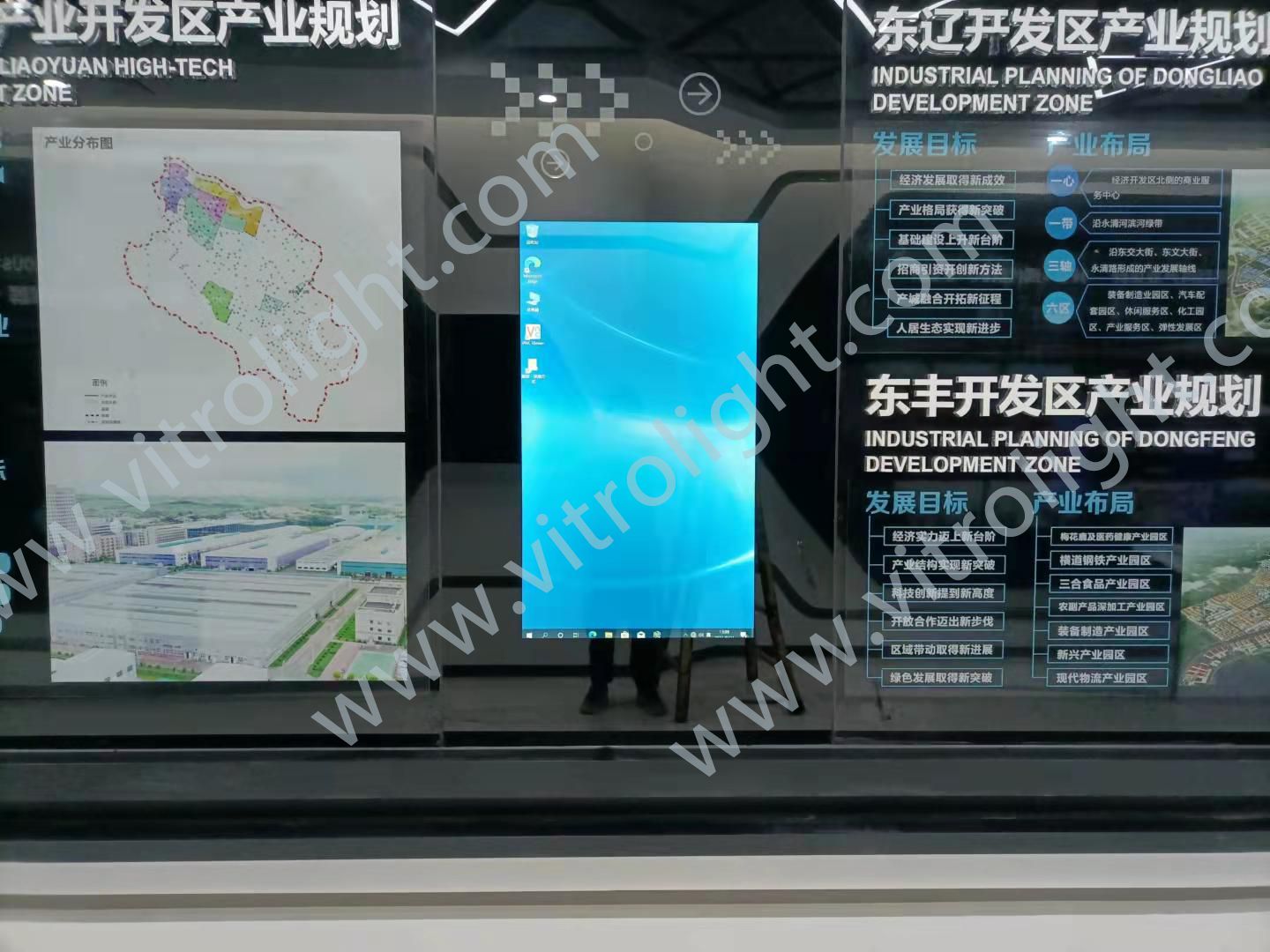 吉林辽源46寸透明屏项目