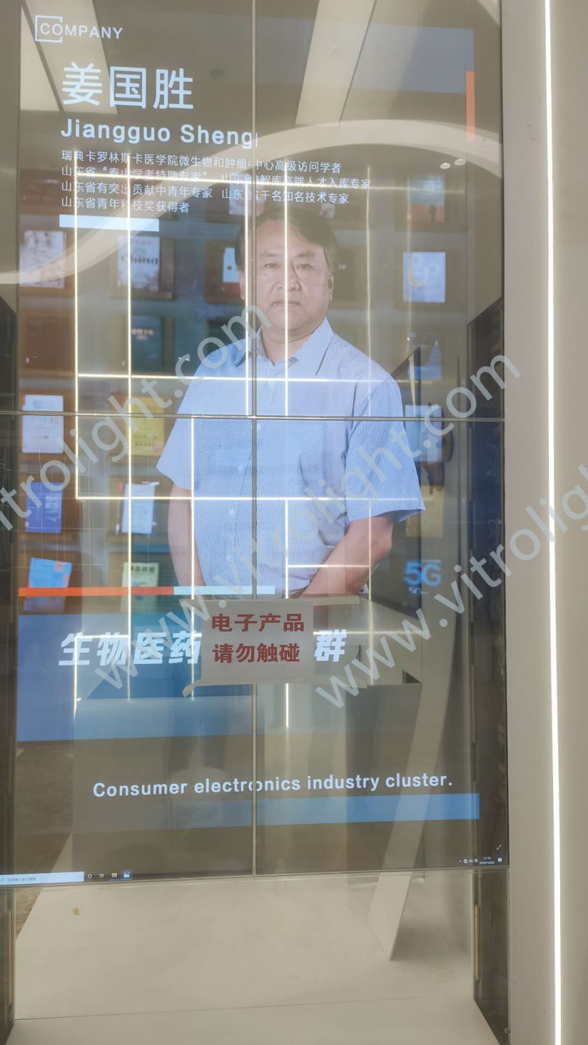 透明OLED-2×2透明屏山东烟台市自贸区国际人才港项目
