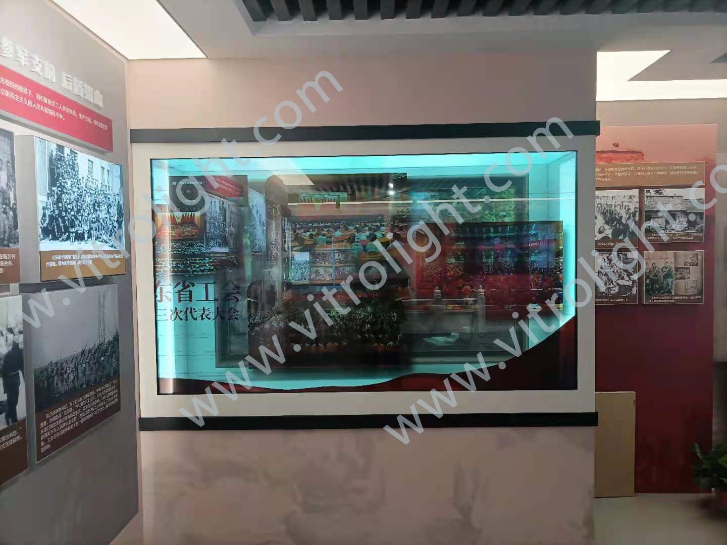 济南工人运动馆86寸透明触摸屏