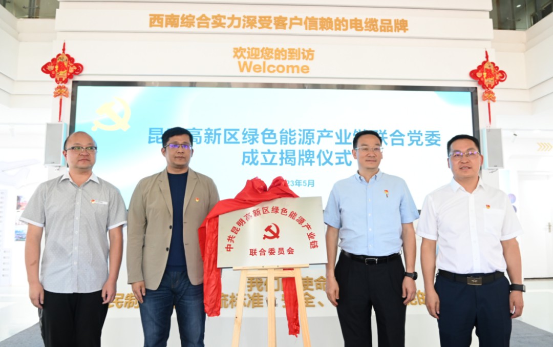 支部动态丨昆明高新区绿色能源产业链联合党委揭牌仪式在多宝电缆集团圆满举行