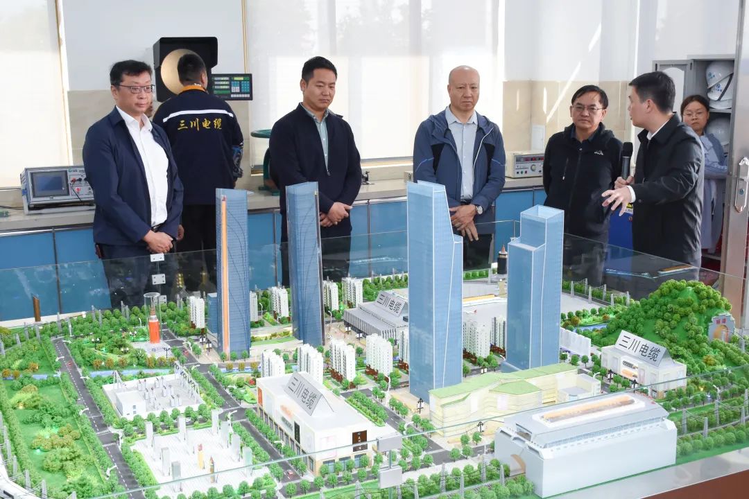 昆明市人大常委会领导关于对我市“8+N”产业链体系建设到三川电缆视察