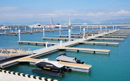 marina, floating dock, pontoon