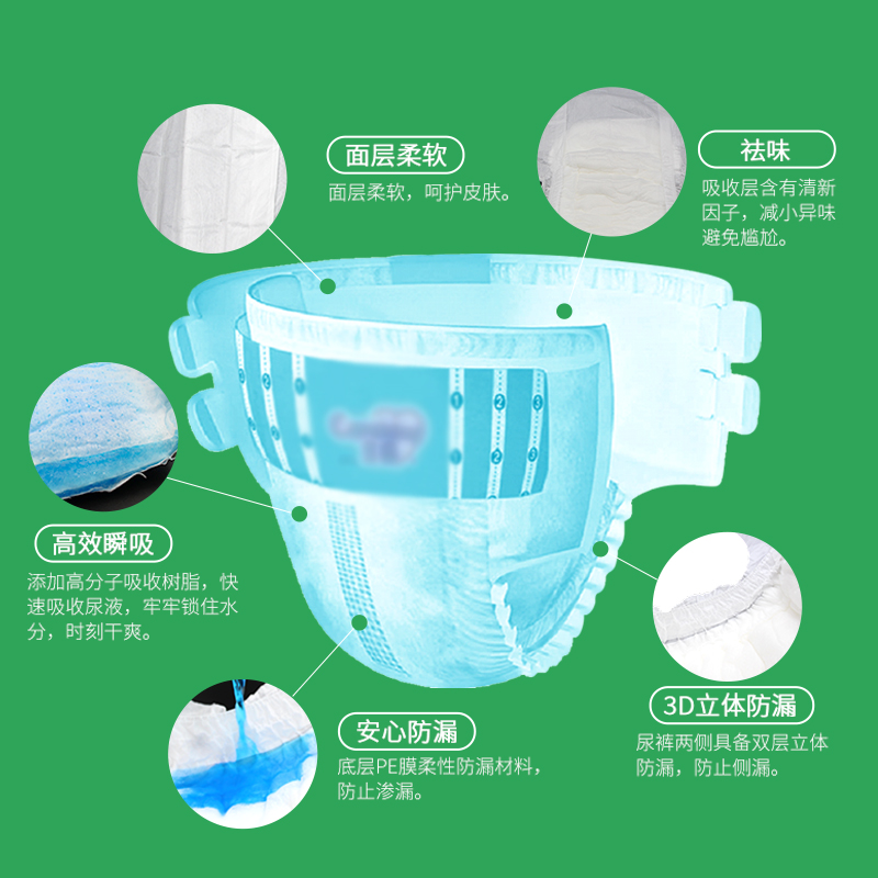 LA06老尔乐透气成人纸尿裤  11片/包
