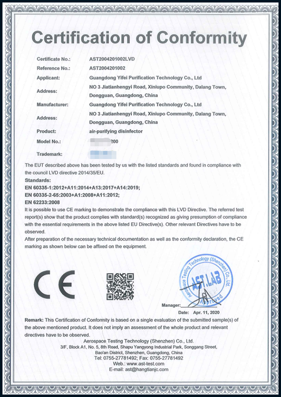 CE Certificate