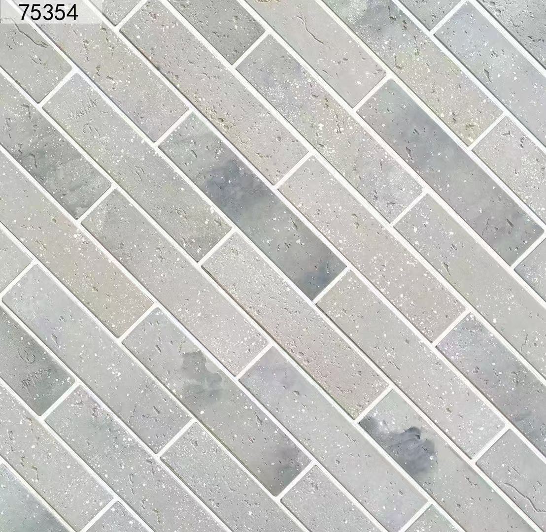 75354 Rustic Grey Faux Brick Tiles Iridescent Antique Building Brick