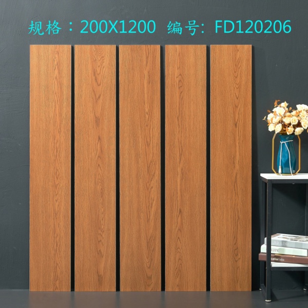 FD120206  Indoor wood look tile ,  Non-slip wood effect tile ,  Modern wood look porcelain tile