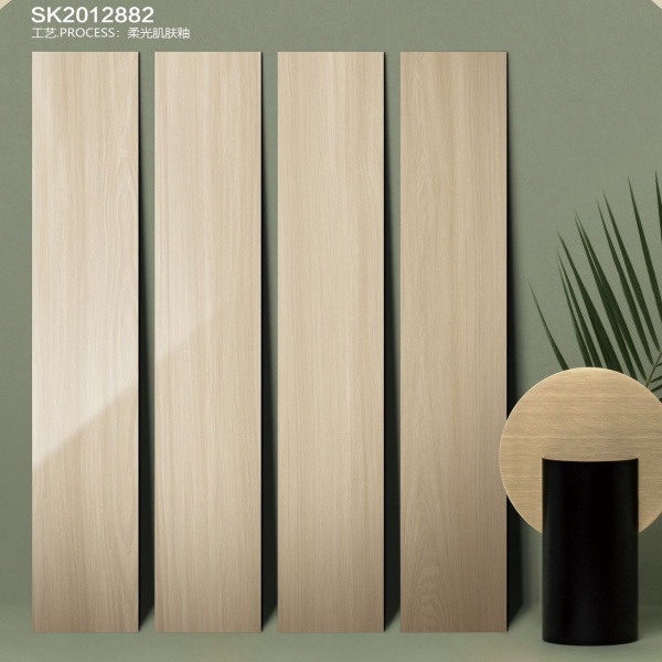 SK2012882  Matte wood grain floor tile ,  wood effect ceramic tile ,  waterproof wood look flooring