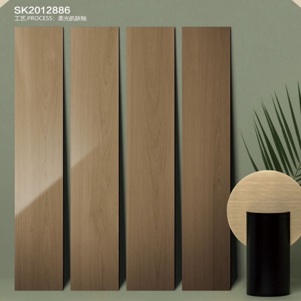 SK2012886  Matte wood grain floor tile ,  wood effect ceramic tile ,  waterproof wood look flooring
