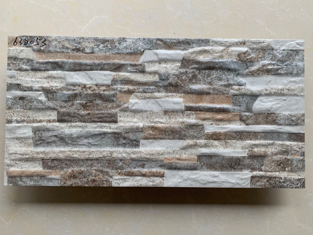 63D053 3D Natural Slate Effect Exterior Ceramic Wall Tiles