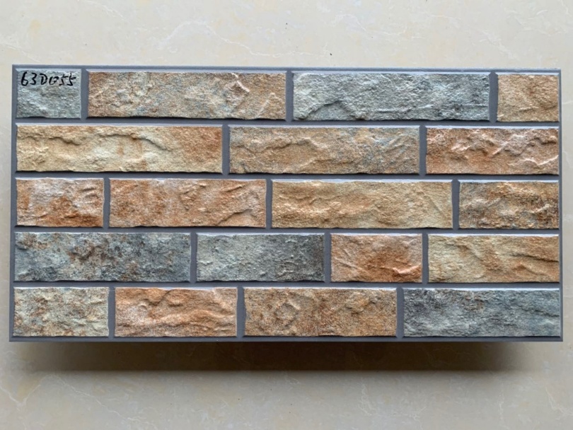 63D055 Rough Cut Stone Texture Outdoor Wall Cladding Tiles