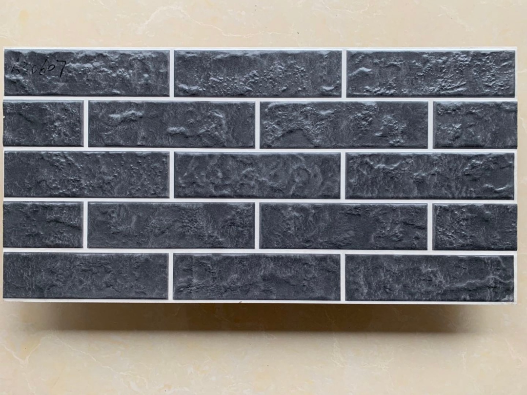 63D607  Grey brick Texture Ceramic Brick for Garden & Building Facade Tile