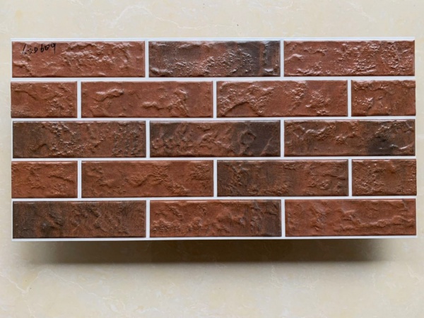 63D609  Red Brick Texture Premium Villa Exterior Wall Tile