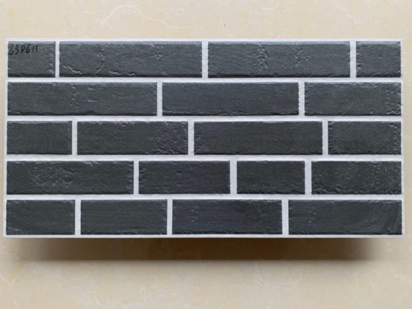 63D611  Grey Brick Texture Premium Villa Exterior Wall Tile