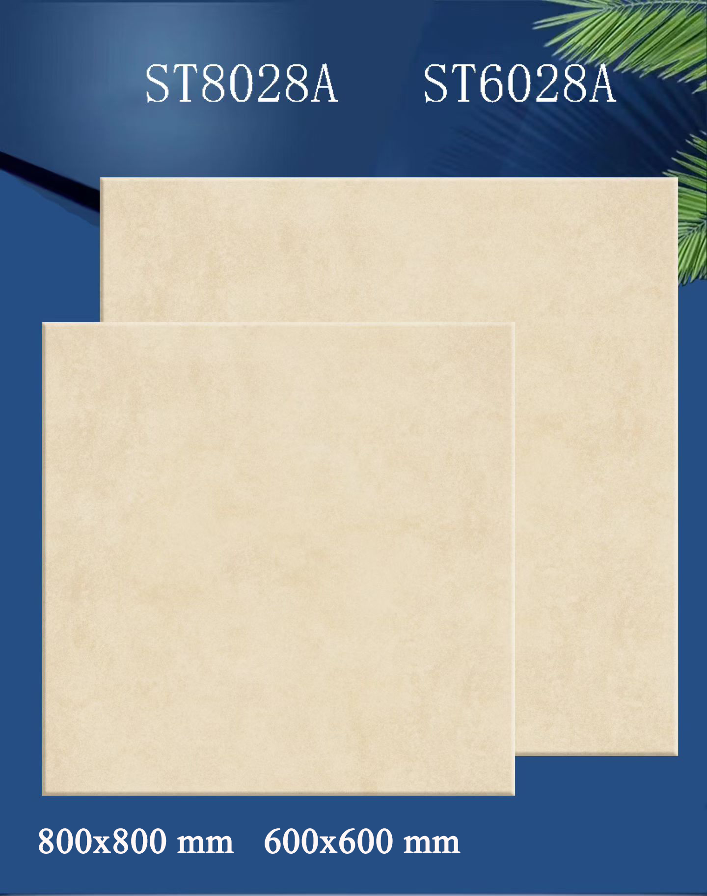 ST6028A Light Beige Natural Stone Look Matte Antique Floor Tiles for Home & Commercial