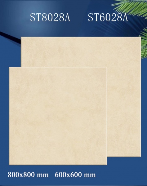 ST6028A Light Beige Natural Stone Look Matte Antique Floor Tiles for Home & Commercial