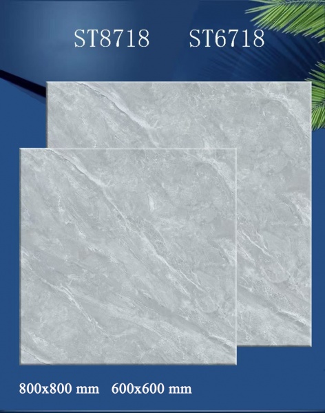 ST6718 High Quality Grey Stone Look Matte Antique Ceramic Floor Tiles Wholesale