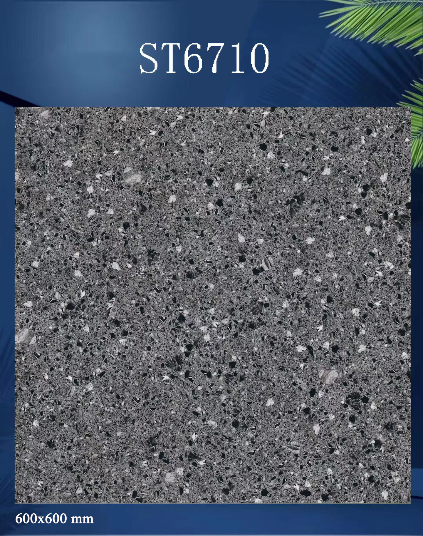 ST6710A Rustic Grey terrazzo Porcelain Tiles for Indoor Flooring